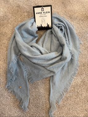 Dusty blue Anne Klein triangle scarf
